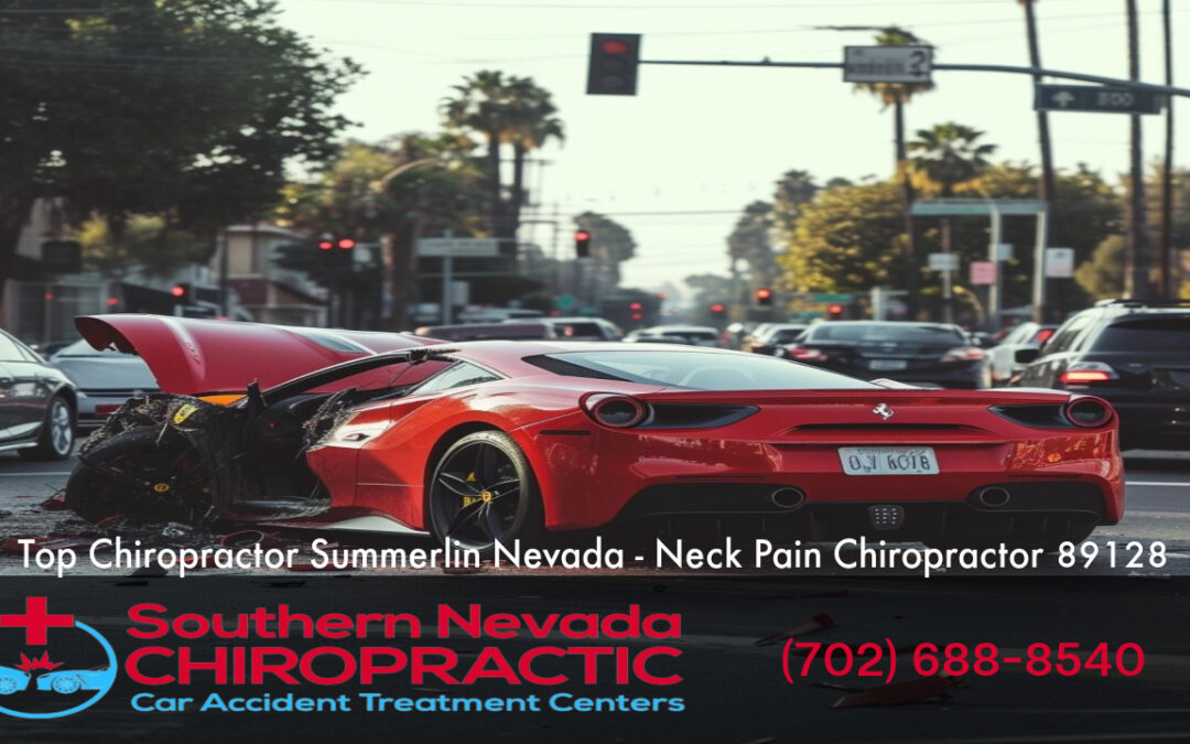 Graphic stating that whiplash accident Injury victims should visit Southern Nevada Chiropractic