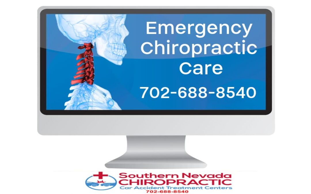 Image of A Computer Sreen stating Emergency Chiropractic Care 702-688-8540