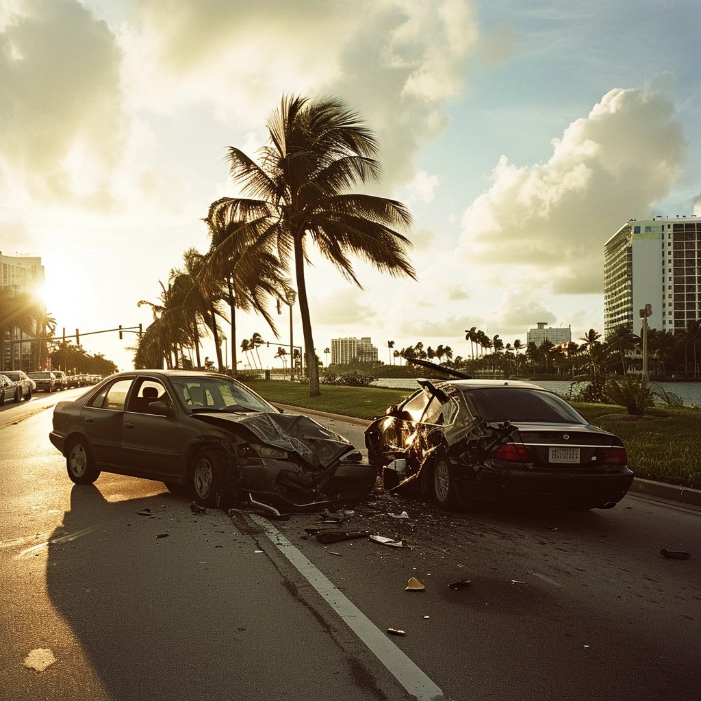 Image of a car accidnet scene in Las Vagas Nevada