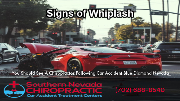 image of car accident with text whiplash chiropractor